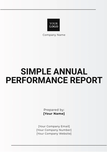 Free Simple Annual Performance Report Template to Edit Online