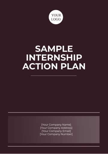 Free Sample Internship Action Plan Template to Edit Online