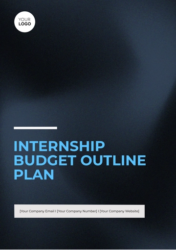 Free Internship Budget Outline Plan Template to Edit Online