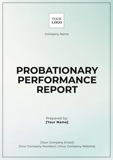 Free Probationary Performance Report Template to Edit Online
