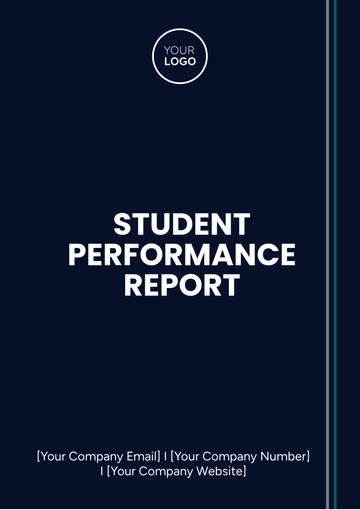 Free Student Performance Report Template to Edit Online