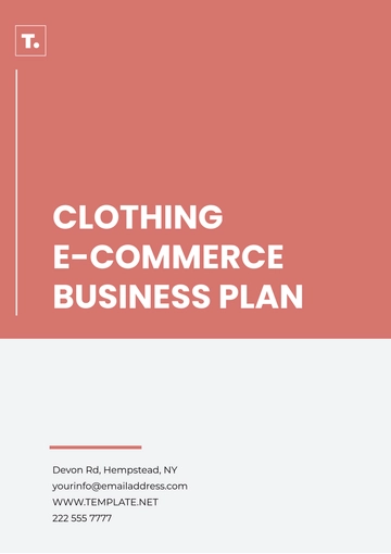 Free Clothing E-Commerce Business Plan Template to Edit Online