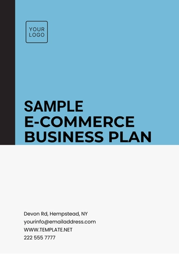 Free Sample E-commerce Business Plan Template to Edit Online