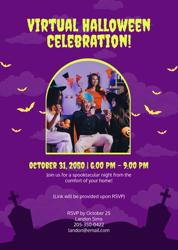 Free Halloween Digital Invitation Template to Edit Online | Template.net