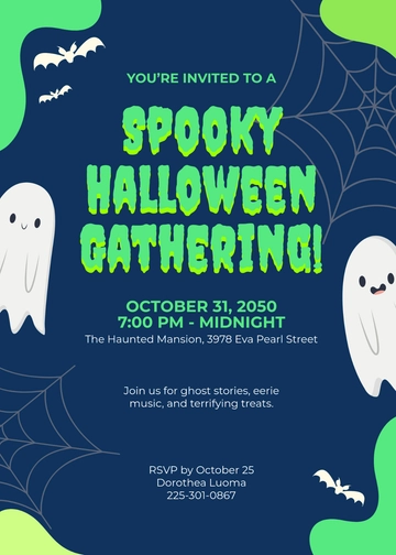 Free Spooky Halloween Invitation Template to Edit Online