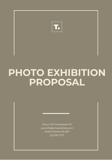 Free Photo Exhibition Proposal Template to Edit Online