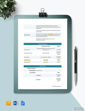 Sample IT Statement Template