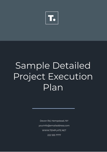 Free Sample Detailed Project Execution Plan Template to Edit Online
