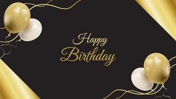 Free Golden Birthday Background Template to Edit Online