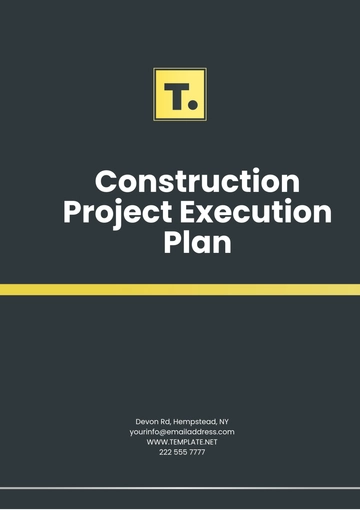 Free Construction Project Execution Plan Template to Edit Online