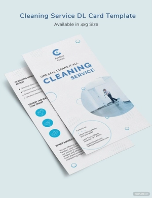 Cleaning Services DL Card Template