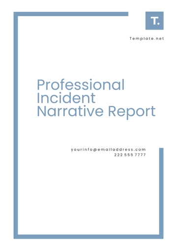 Free Professional Incident Narrative Report Template to Edit Online