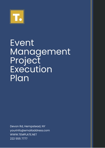 Free Event Management Project Execution Plan Template to Edit Online