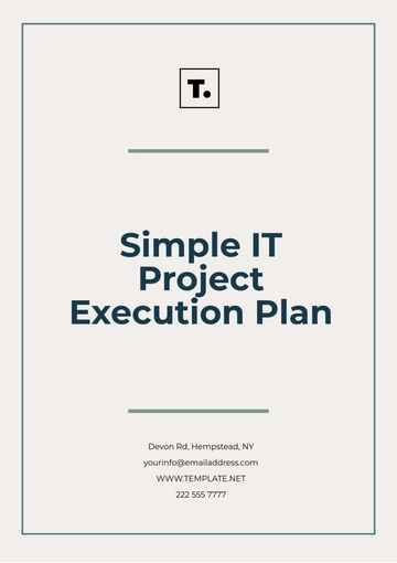 Free Simple IT Project Execution Plan Template to Edit Online