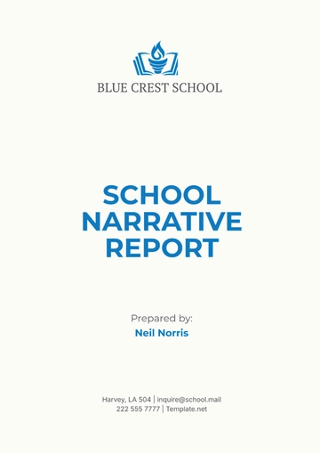 Free School Narrative Report Template to Edit Online