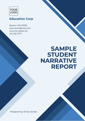 Free Sample Student Narrative Report Template to Edit Online