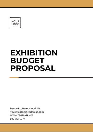 Free Format Exhibition Budget Proposal Template to Edit Online
