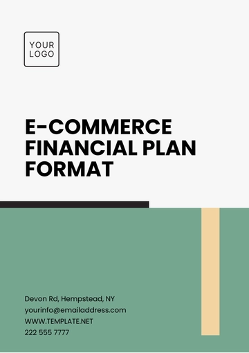 Free E-commerce Financial Plan Format Template to Edit Online