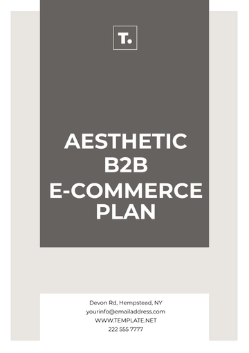 Free Aesthetic B2B E-Commerce Plan Template to Edit Online