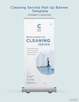Cleaning Services Roll Up Banner Template