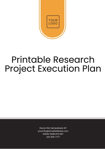 Free Printable Research Project Execution Plan Template to Edit Online