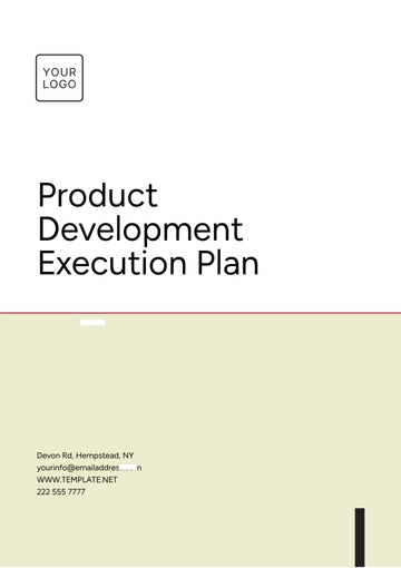 Free Product Development Execution Plan Template to Edit Online