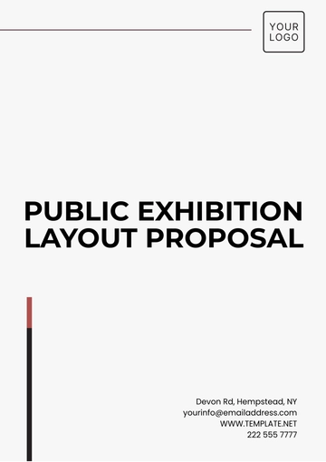 Free Public Exhibition Layout  Proposal Template to Edit Online