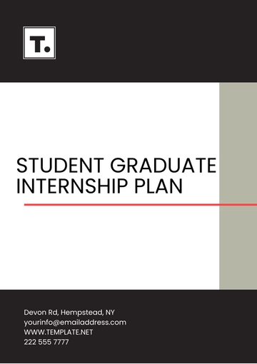 Free Student Graduate Internship Plan Template to Edit Online