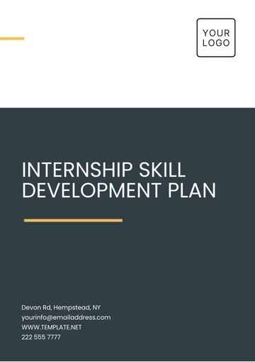 Free Internship Skill Development Plan Template to Edit Online