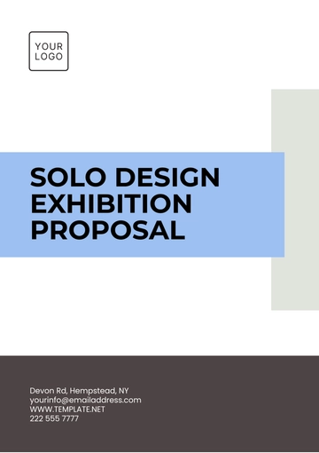 Free Solo Design Exhibition Proposal Template to Edit Online