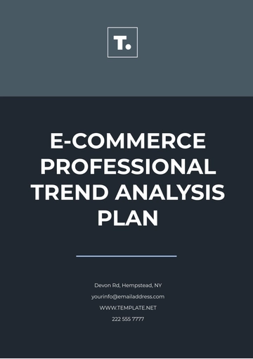 Free E-Commerce Professional Trend Analysis Plan Template to Edit Online