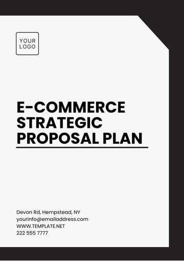 Free E- Commerce Strategic Proposal Plan Template to Edit Online