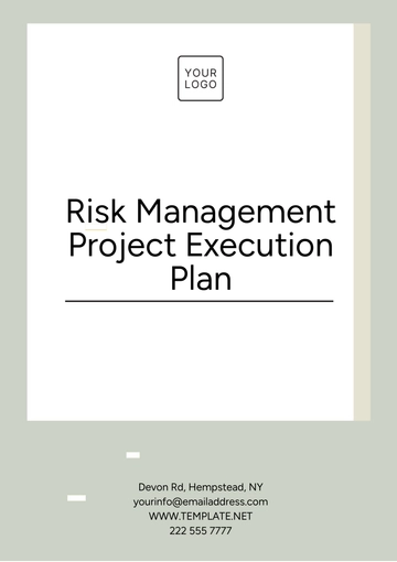 Free Risk Management Project Execution Plan Template to Edit Online