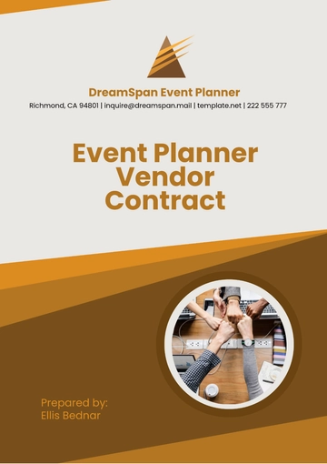 Free Event Planner Vendor Contract Template to Edit Online
