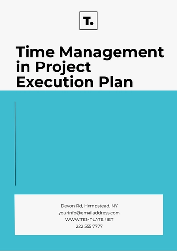 Free Time Management in Project Execution Plan Template to Edit Online