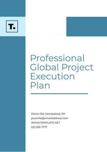 Free Professional Global Project Execution Plan Template to Edit Online