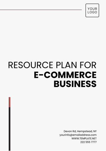 Free Resource Plan for E-Commerce Business Template to Edit Online