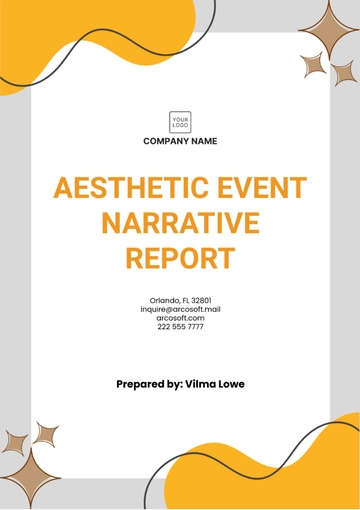Free Aesthetic Event Narrative Report Template to Edit Online