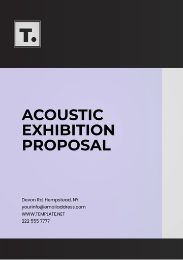 Free Acoustic Exhibition Proposal Template to Edit Online