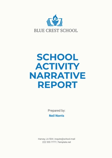 Free School Activity Narrative Report Template to Edit Online