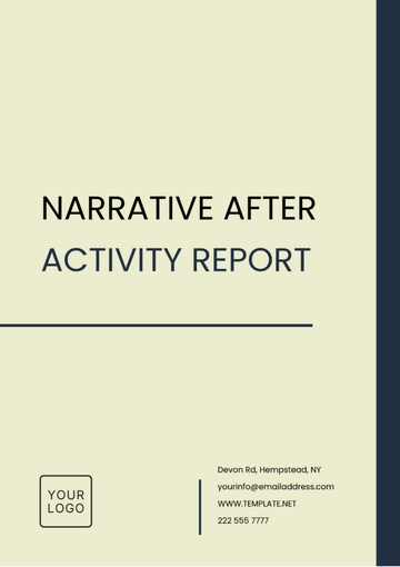 Free Narrative After Activity Report Template to Edit Online