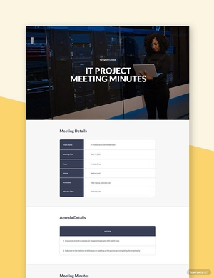 IT Project Meeting Minutes Template