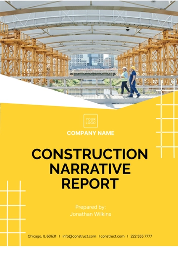Free Construction Narrative Report Template to Edit Online