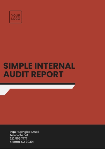 Free Simple Internal Audit Report Template to Edit Online