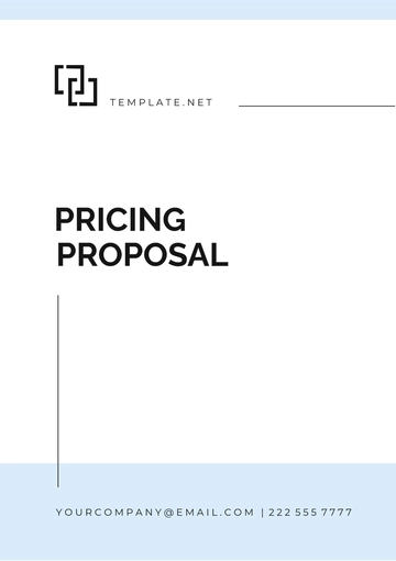 Free Pricing Proposal Template to Edit Online