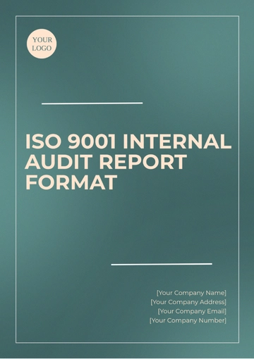 Free ISO 9001 Internal Audit Report Format Template to Edit Online