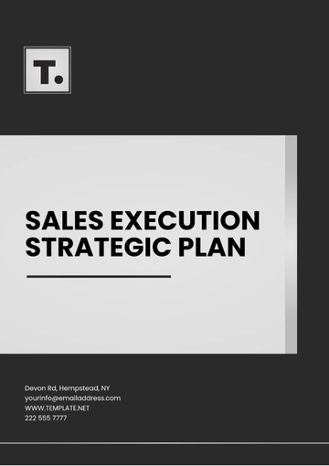 Free Sales Execution  Strategic Plan Template to Edit Online