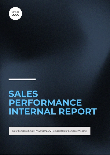 Free Sales Performance Internal Report Template to Edit Online