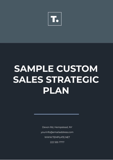 Free Sample Custom Sales Strategic Plan Template to Edit Online