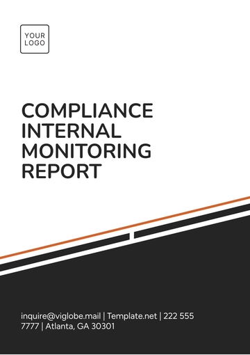 Free Compliance Internal Monitoring Report Template to Edit Online